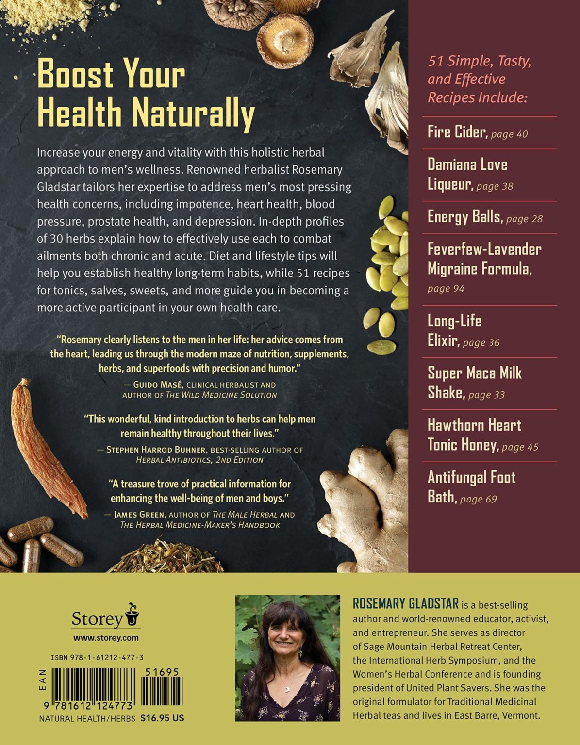 Rosemary Gladstar's Herbal Healing for Men The Science & Art of Herbalism