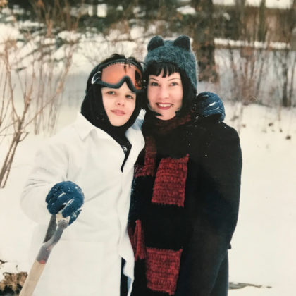 Val and Andrew in snow