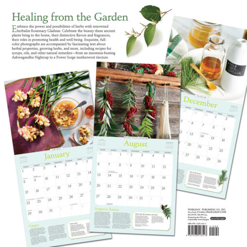 Rosemary Gladstars Herbal Calendar 2023 back cover